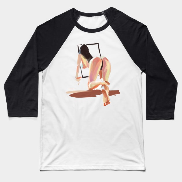 The Girl Baseball T-Shirt by mangbo